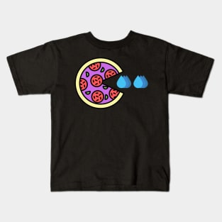 PURPLE PIZZA WATER DROP TEXTURE Kids T-Shirt